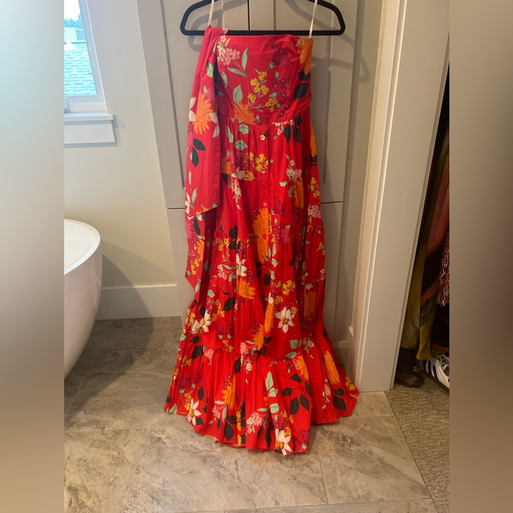 CARA CARA Regina Dress in colorway Punch Floral Spice NWT